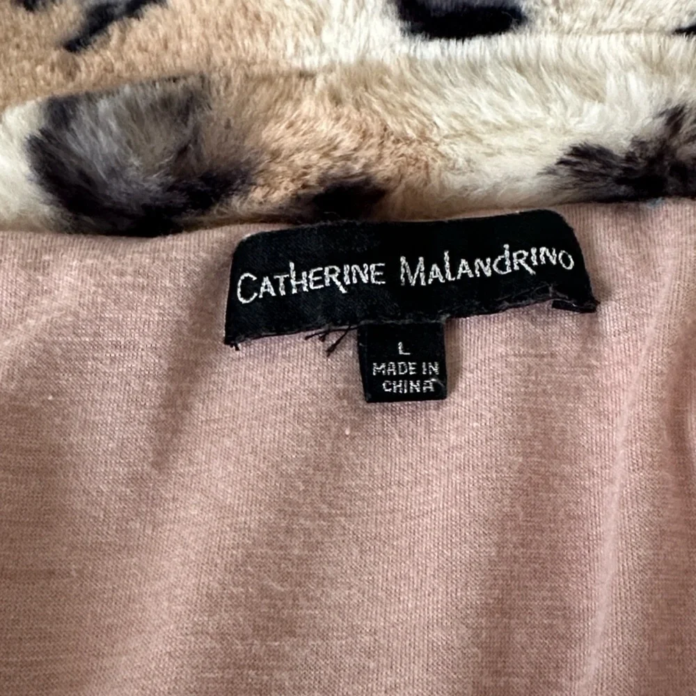 Catherine Malandrino Cheetah Print Faux Fur Jacket - Picture 6 of 7